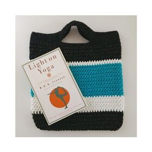 Striped Crochet Multi Color Handbag